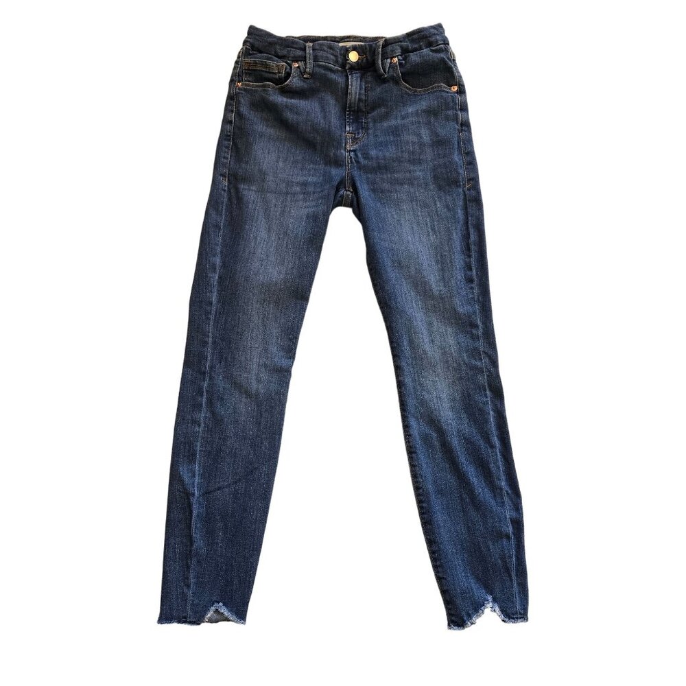 Good American Good Legs Frayed Hem Skinny Stretch Jeans Women's 8, 29